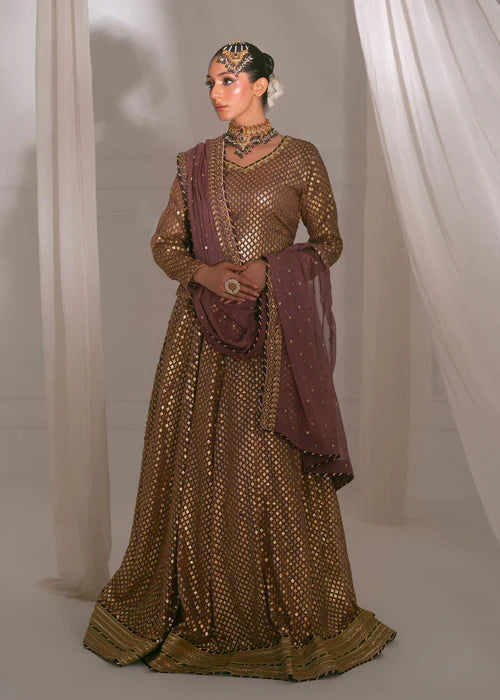 Saaiqa Mauve by Ayesha Closet - Size Small