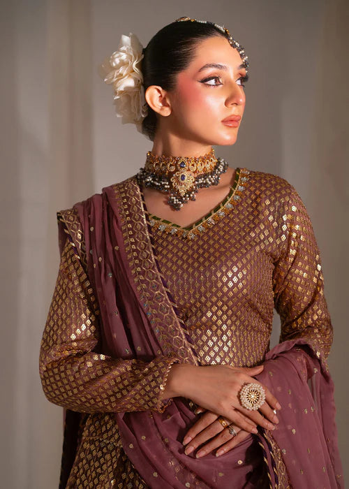 Saaiqa Mauve by Ayesha Closet - Size Small