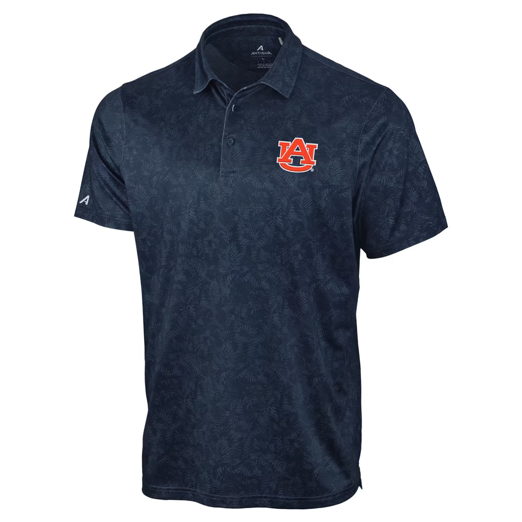 *Men's Antigua Auburn Tigers Lush Polo, Navy, Large