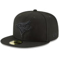 *Men's Toronto Blue Jays New Era Black Primary Logo Basic 59FIFTY Fitted Hat, 7 1/4