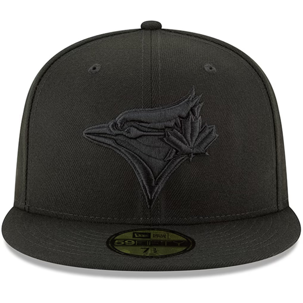 *Men's Toronto Blue Jays New Era Black Primary Logo Basic 59FIFTY Fitted Hat, 7 1/4