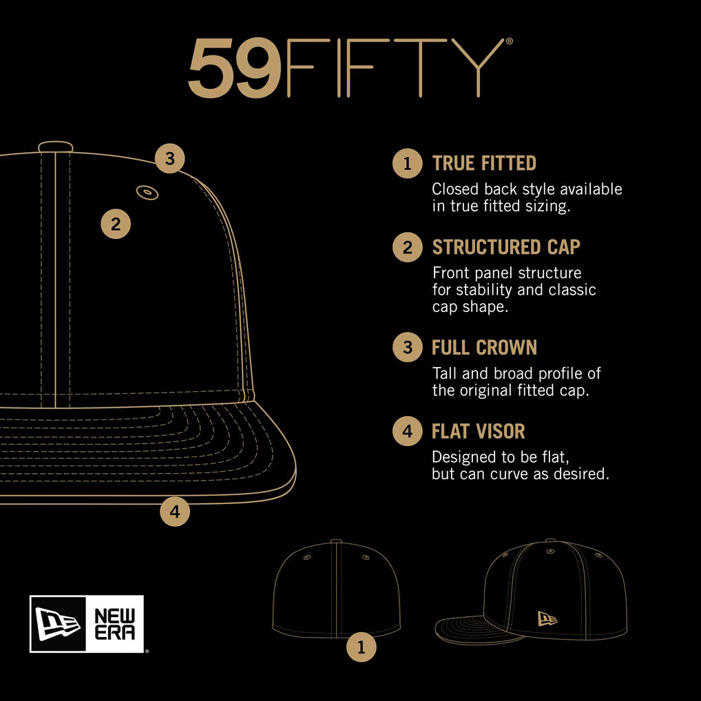 *Men's Toronto Blue Jays New Era Black Primary Logo Basic 59FIFTY Fitted Hat, 7 1/4