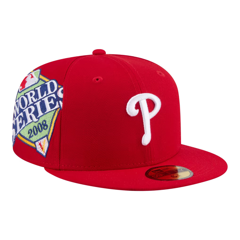 Men's Philadelphia Phillies New Era Red Hidden Hit 59FIFTY Fitted Hat- 7 3/8