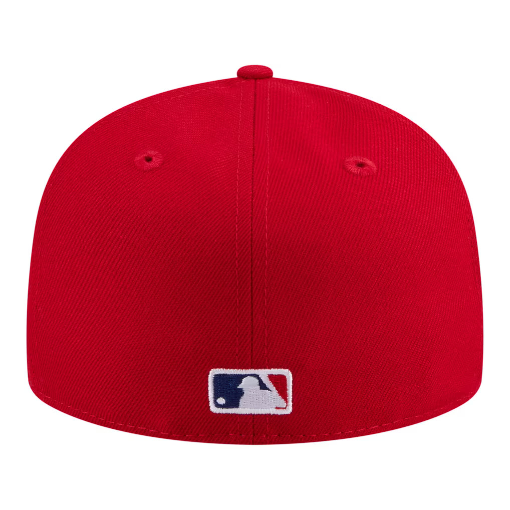 Men's Philadelphia Phillies New Era Red Hidden Hit 59FIFTY Fitted Hat- 7 3/8