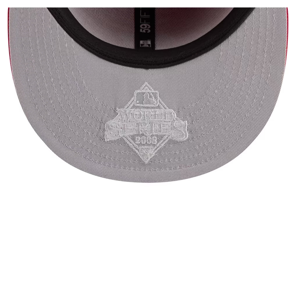 Men's Philadelphia Phillies New Era Red Hidden Hit 59FIFTY Fitted Hat- 7 3/8