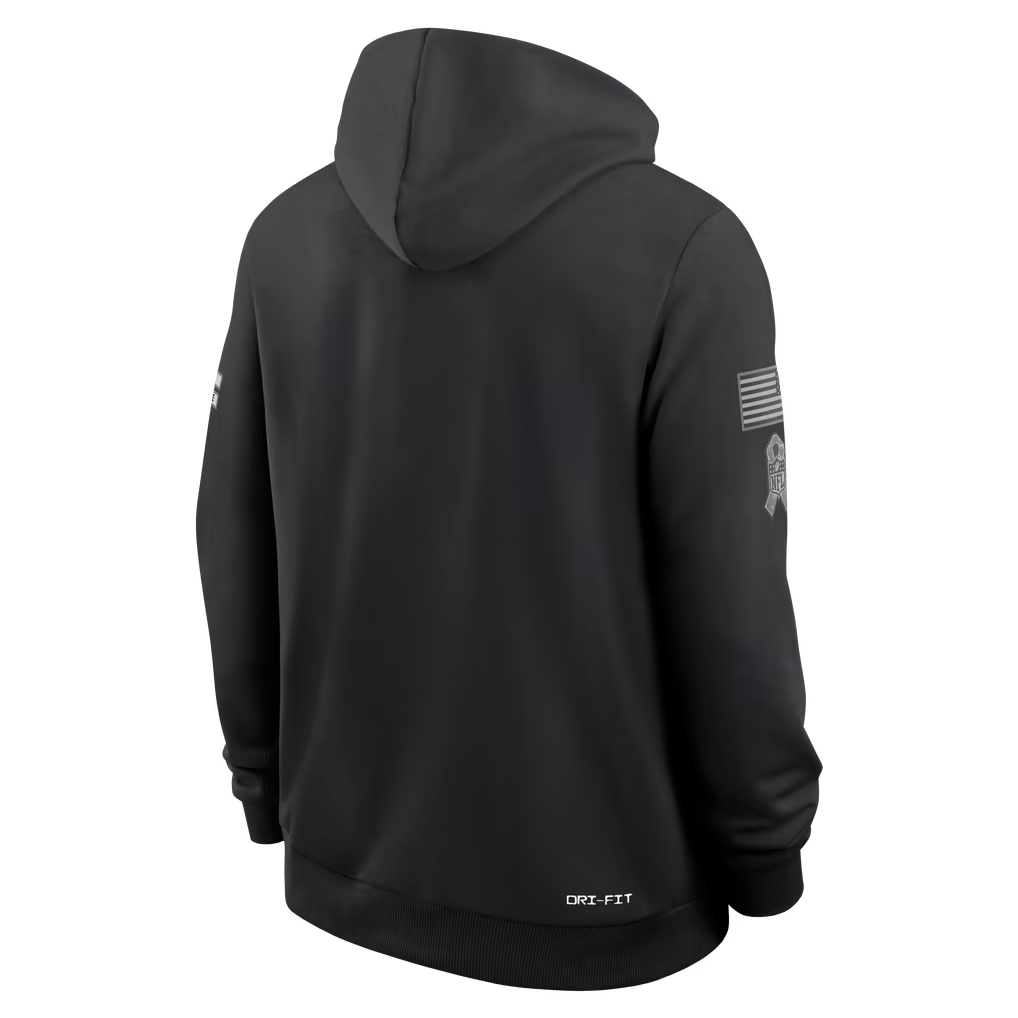 Men's Dallas Cowboys Nike Black 2026 Salute to Service Sideline Dri-FIT Pullover Hoodie, 3XL