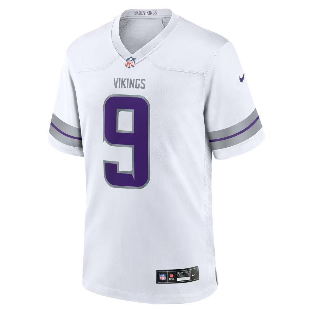Men's Minnesota Vikings J.J. McCarthy Nike White Alternate Game Player Jersey (Size: Large)