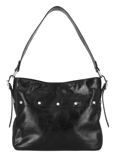 Harley-Davidson® Women's Corner Buckle Genuine Leather Hobo Purse - Black - #MHW218/08