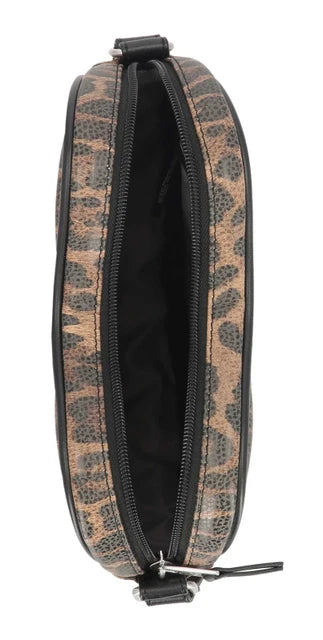 Harley-Davidson Women's Leopard Rhinestone Crossbody Heart Purse - Brown - Item # MHW227/99