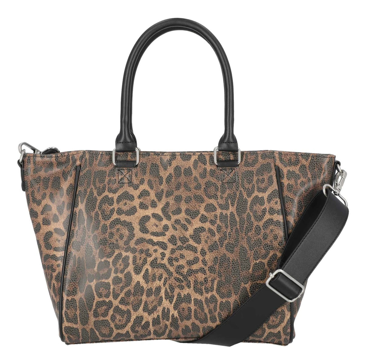 Harley-Davidson® Women's Leopard Rhinestone Bar & Shield Satchel Purse - Brown - #MHW228/99