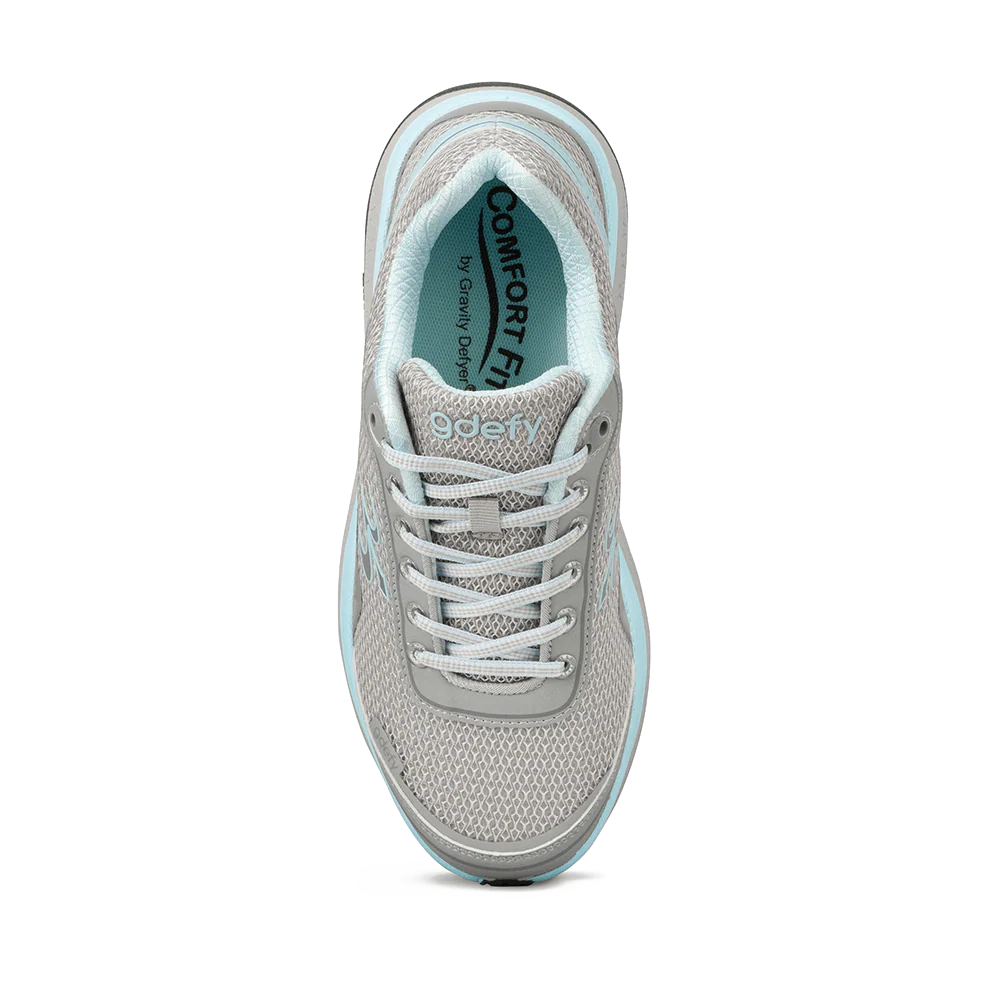 g-defy by Gravity Defyer | Women's Mighty Walk Orthopedic Shoes | Gray/Blue