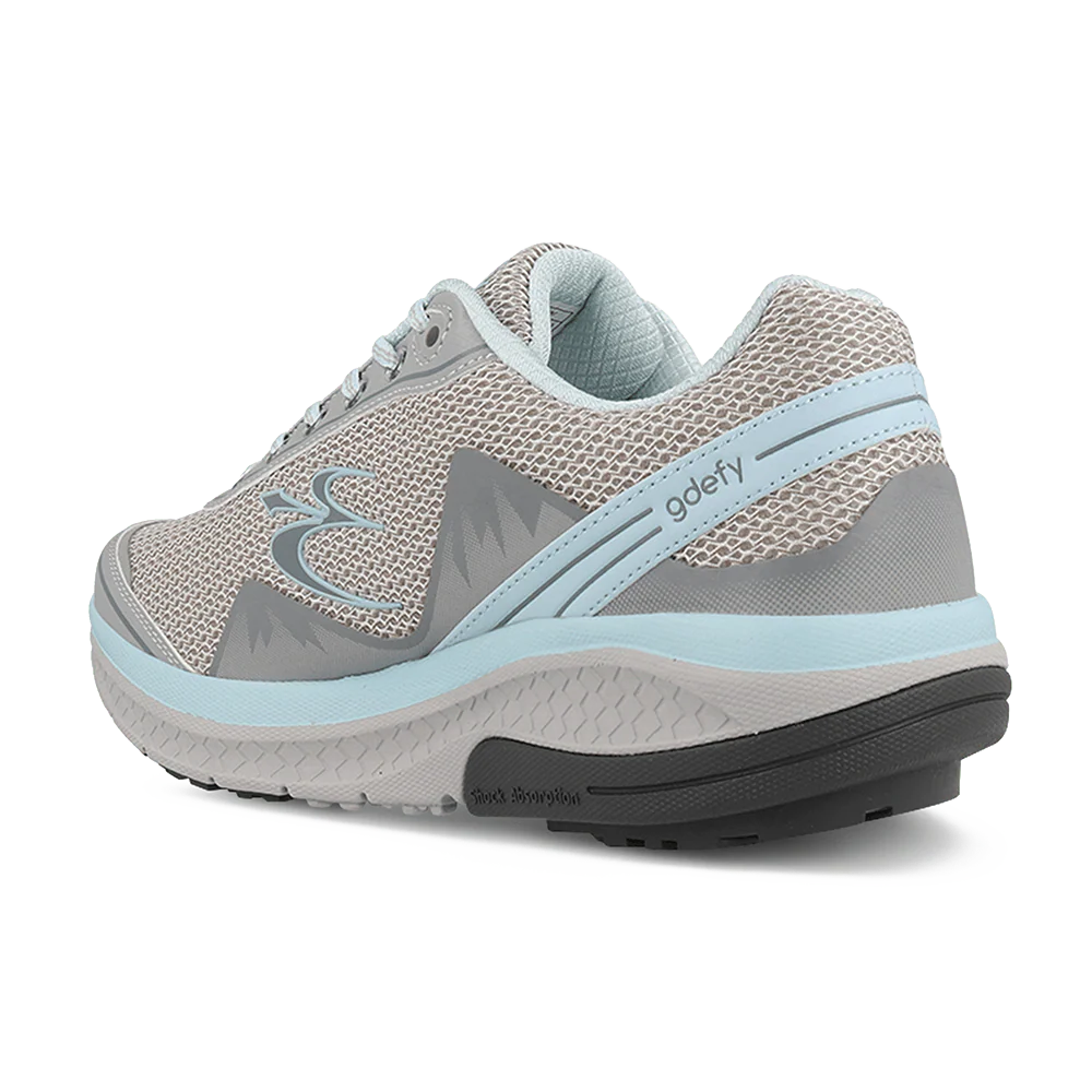 g-defy by Gravity Defyer | Women's Mighty Walk Orthopedic Shoes | Gray/Blue