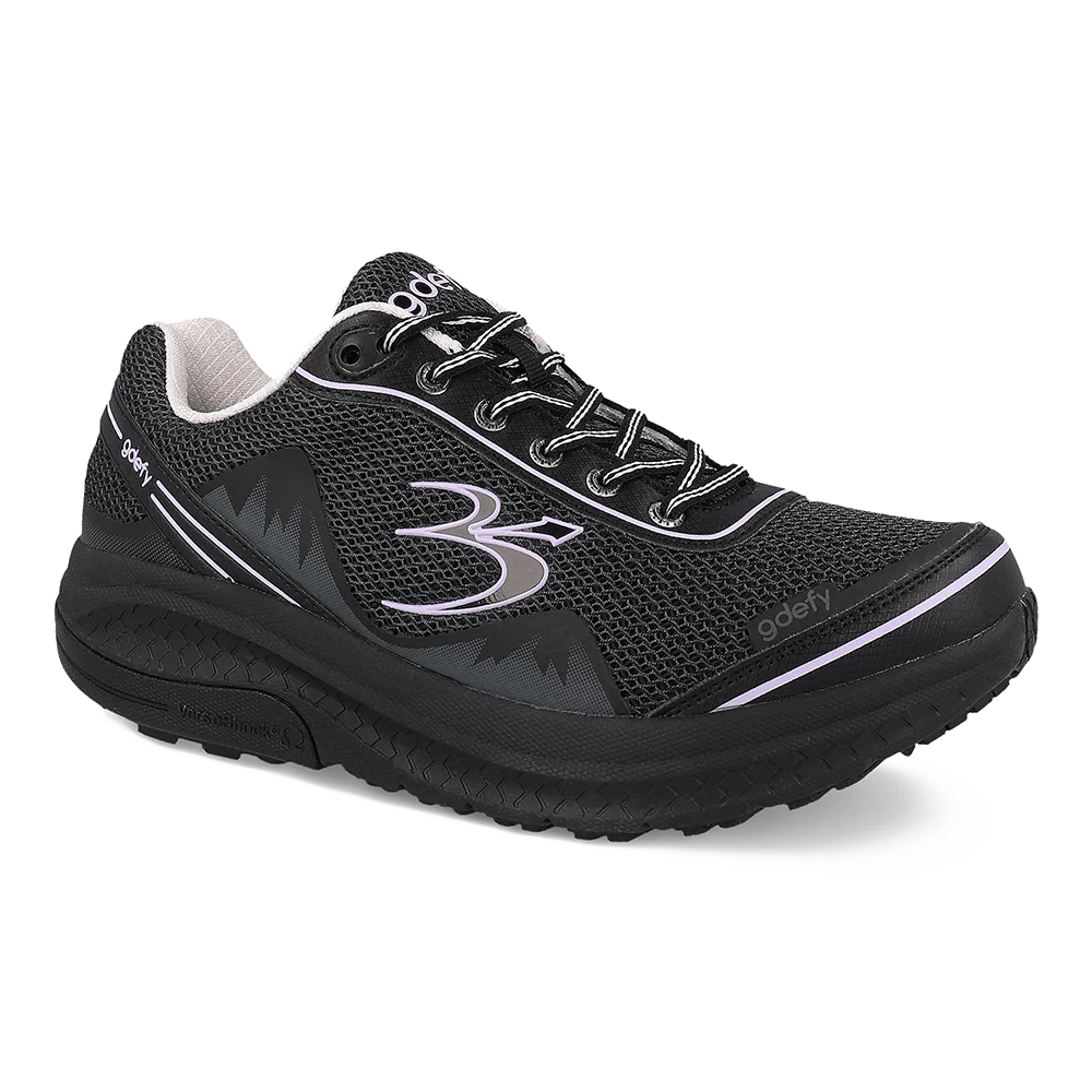 Women's black/purple Mighty Walk Wide. 8.5