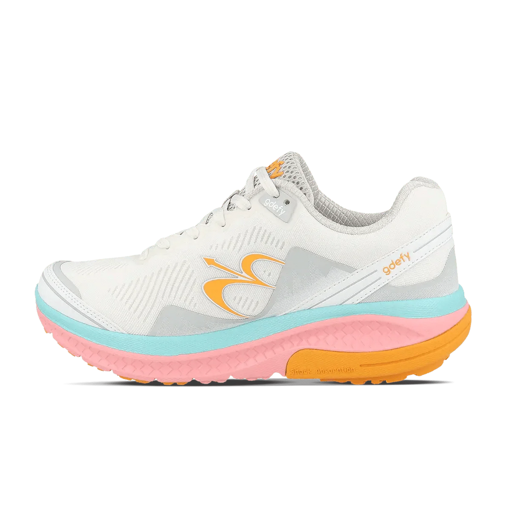 g-defy by Gravity Defyer | Women's Mighty Walk | White/Pink | Size US8 M