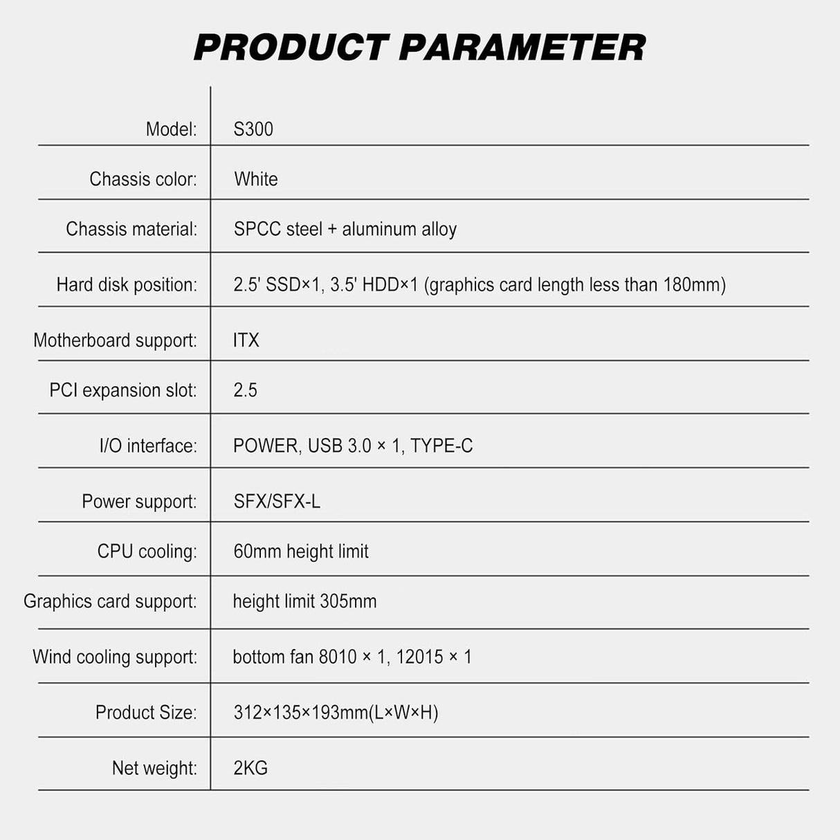 S300 - Mini-ITX PC Gaming Case - Front I/O USB 3.0 Type - C Port - SFX Power Supply 100-130mm - Cable Management System - luminum Mini-ITX Motherboard Small Portable PC Case, White $119.00 (New Open Box)