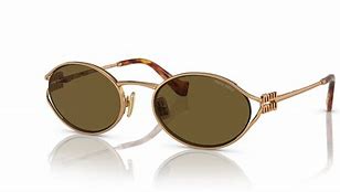 Miu Miu MU 52YS Sunglasses Brass Gold/Dark Brown