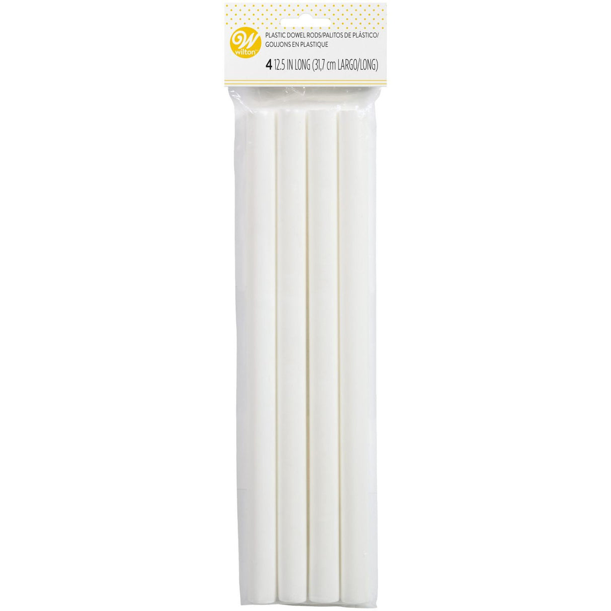 Plastic Dowel Rods, 4-Count