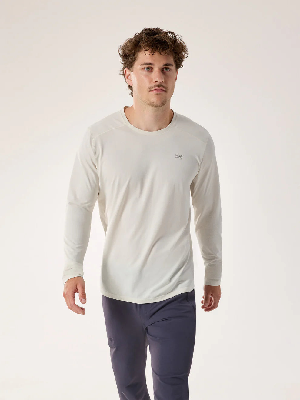 Men's LS Arc'teryx Cormac Crew Neck Shirt - Arctic Silk Heather - Large