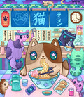 Diamond Art Club Neko Ramen 22" x 22"
