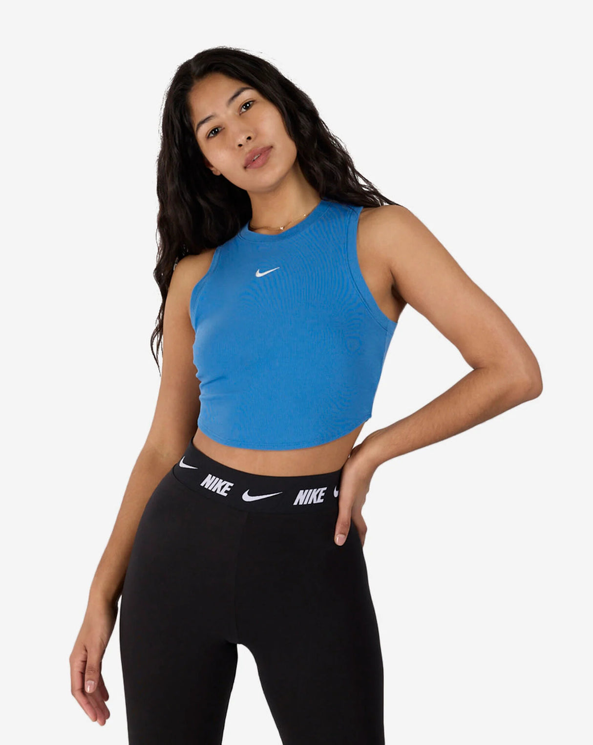 Nike Essential Rib Crop Tank-NEW