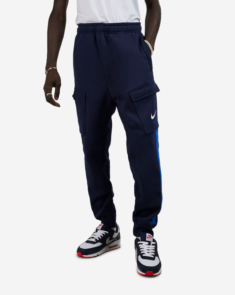 Nike M Nsw Sw Air Cargo Pant Fleece Bb-Obsidian/Game Royal- New with Tags