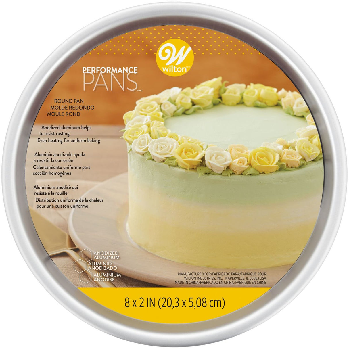 Aluminum Bakeware Round Cake Pan 8x2 Inch