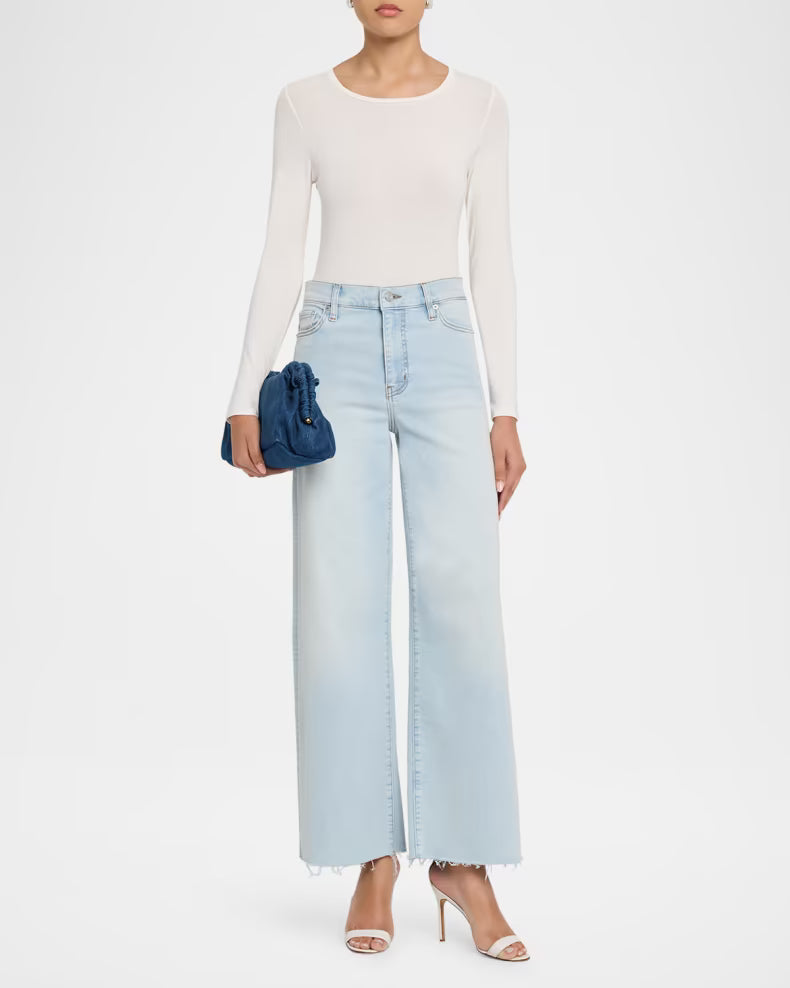 FRAME from Anthropologie - Le Slim Palazzo Jeans, Light Denim-Women's Sz 28