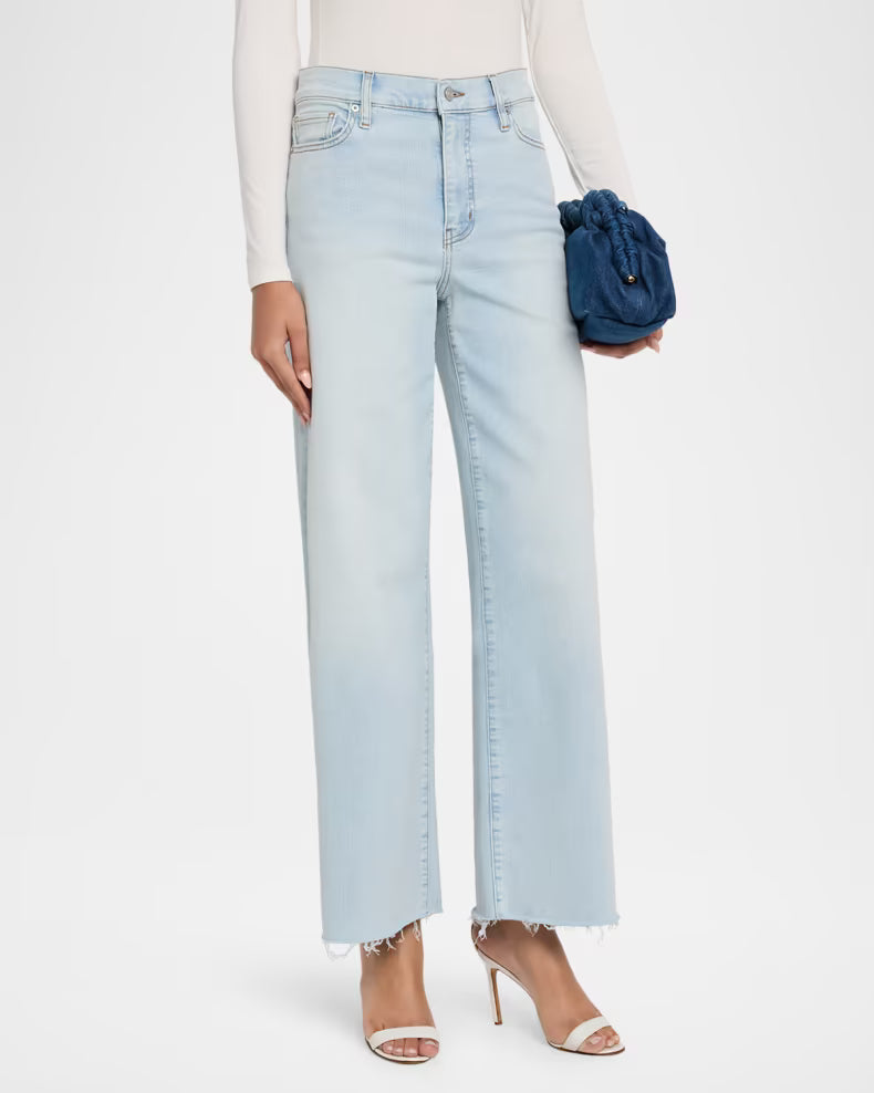 FRAME from Anthropologie - Le Slim Palazzo Jeans, Light Denim-Women's Sz 28
