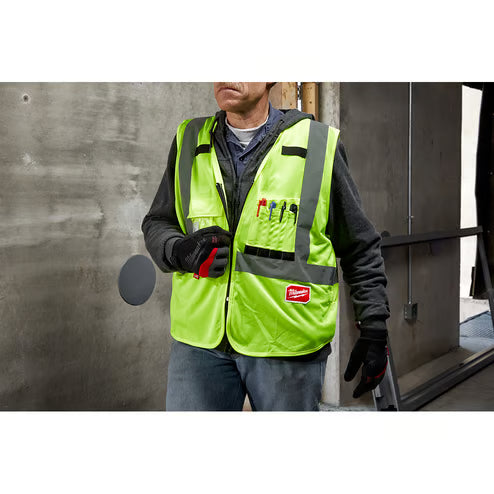 Milwaukee YELLOW CLASS 2 HIGH VISIBILITY SAFETY VEST  L/XL