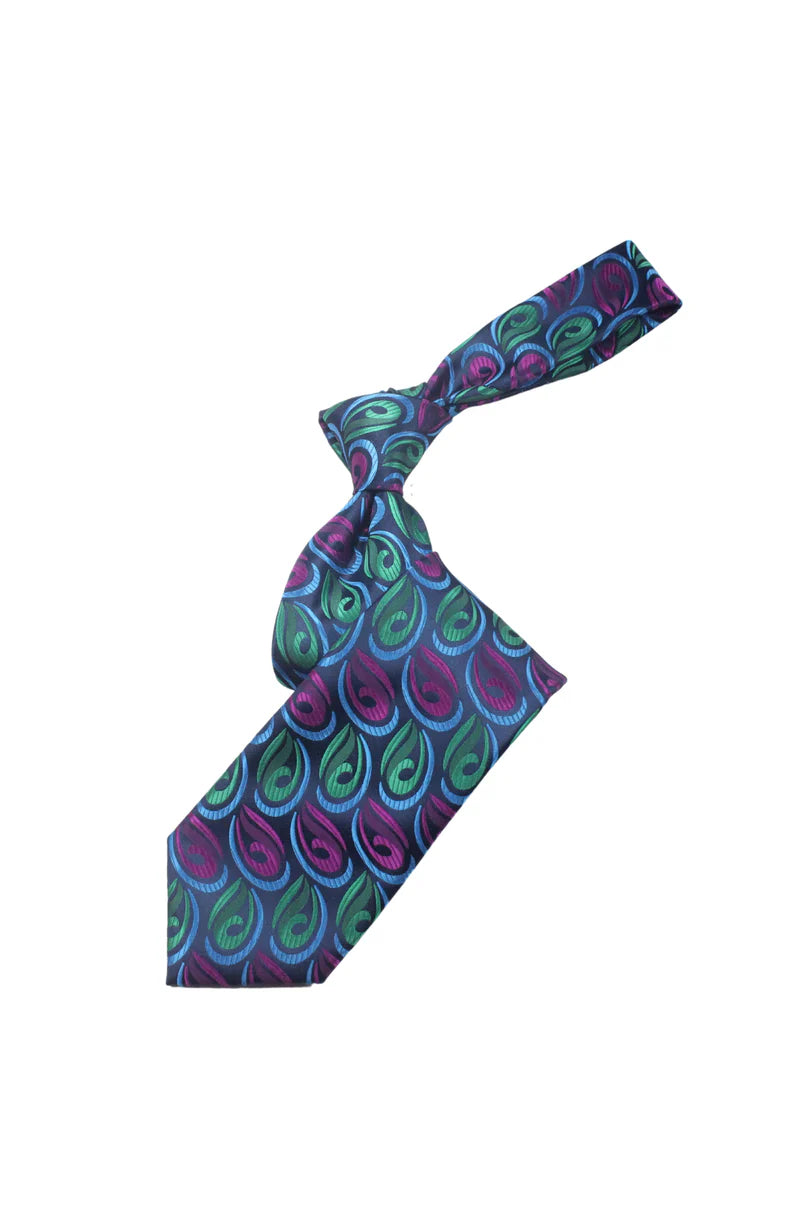 Qatar 9 | Multi Color Navy 2 Floral | Tie & Pocket Square