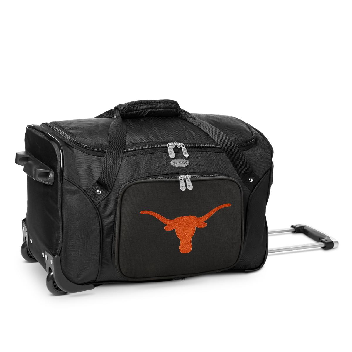 TEXAS LONGHORNS 22 in.Wheeled Duffel Bag-NEW