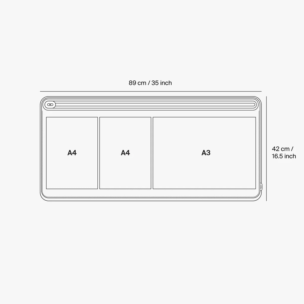 ORBITKEY Desk Mat - Black, 35" x 16.5"