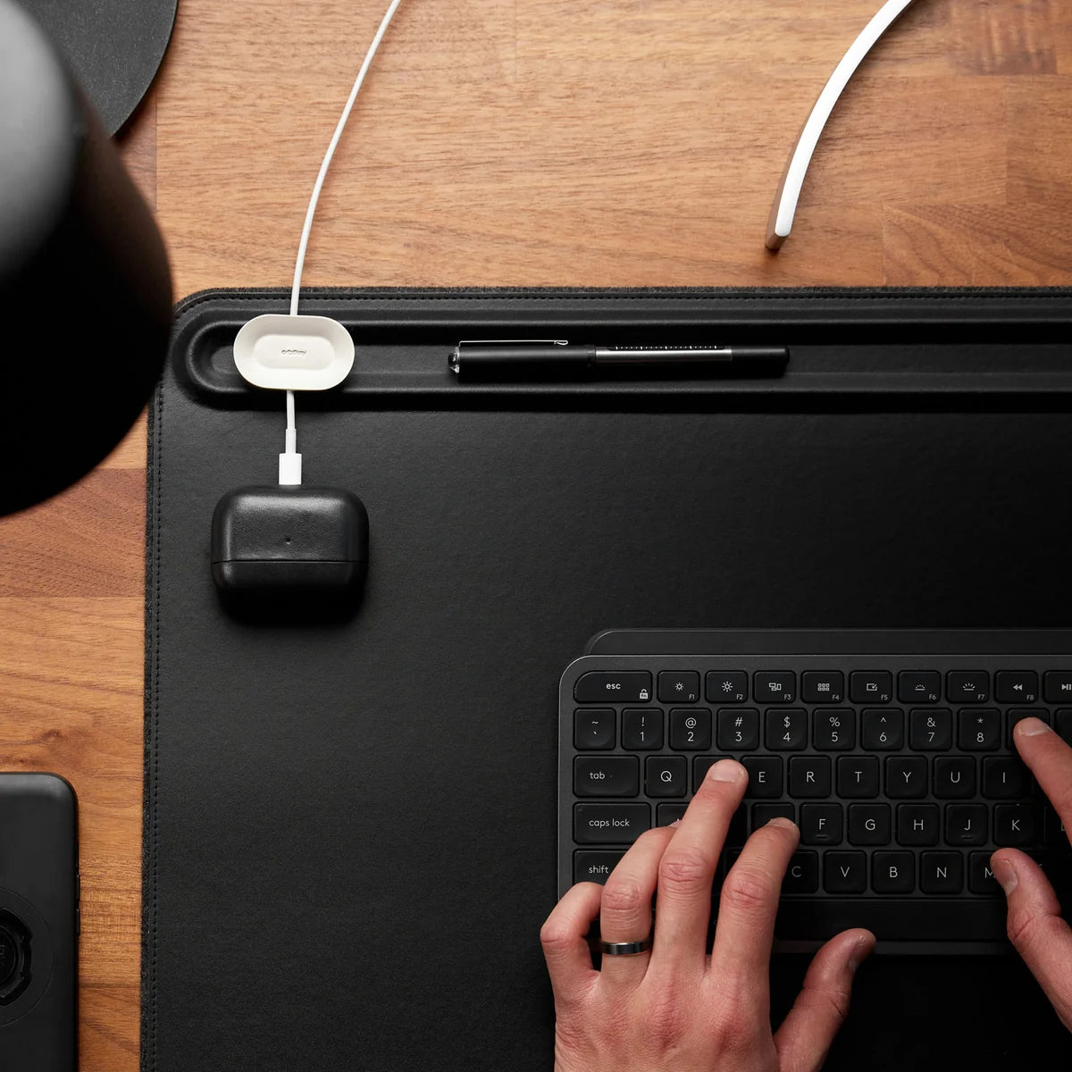 ORBITKEY Desk Mat - Black, 35" x 16.5"