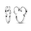 Pandora - Disney, Mickey Mouse Silhouette Hoop Earrings