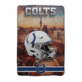 Indianapolis Colts Pegasus 66" x 95" Oversized Skyline Series Helmet Ultra Cozy Blanket