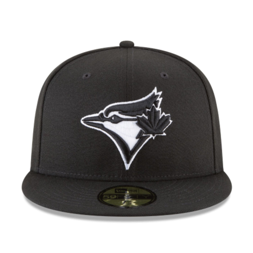 *Toronto Blue Jays 59FIFTY Fitted MLB Baseball Hat - Black & White, Men's 7 1/4