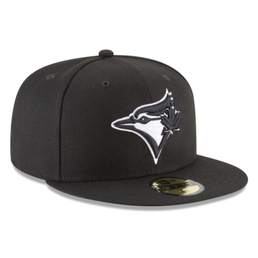 *Toronto Blue Jays 59FIFTY Fitted MLB Baseball Hat - Black & White, Men's 7 1/4