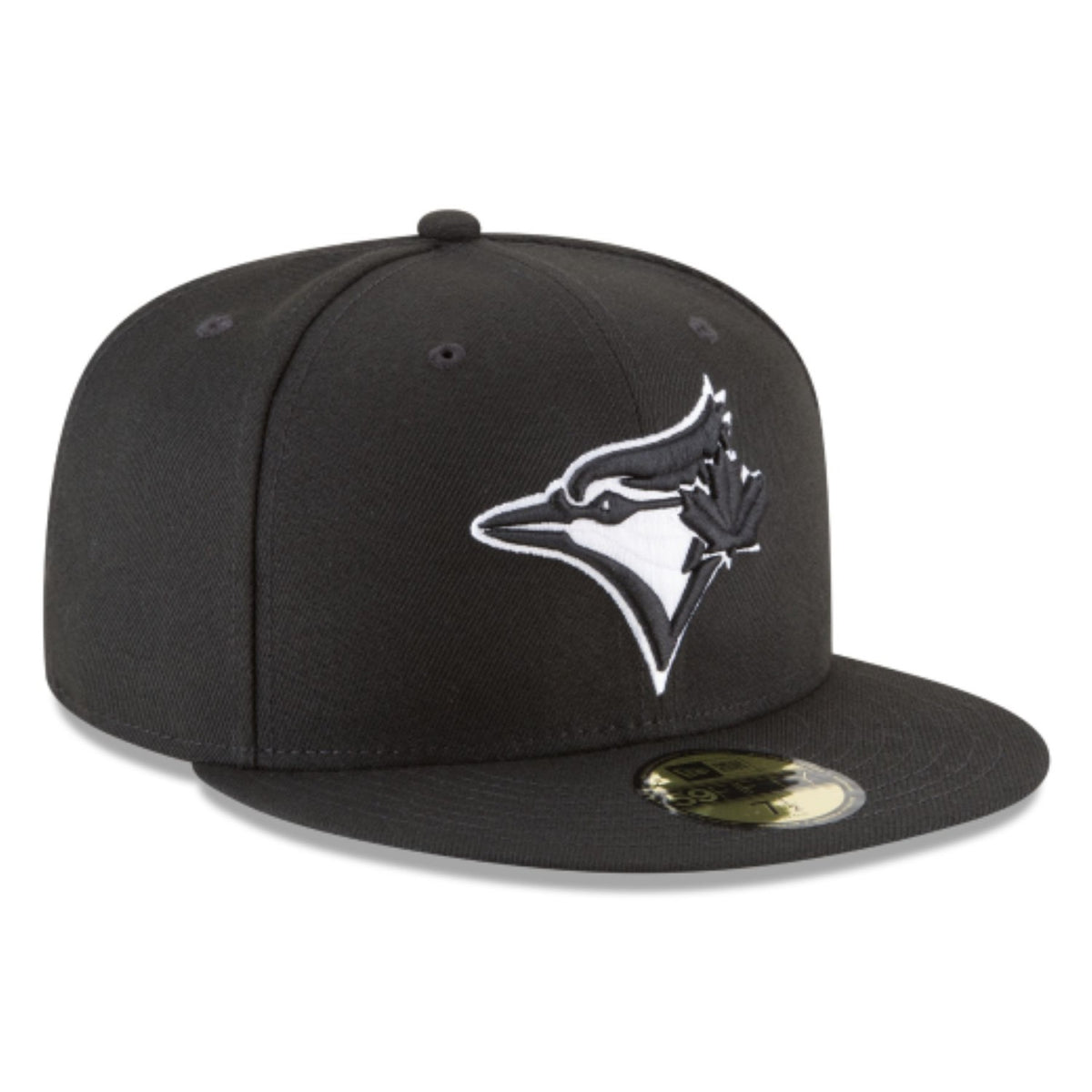 *Toronto Blue Jays 59FIFTY Fitted MLB Baseball Hat - Black & White, Men's 7 1/4