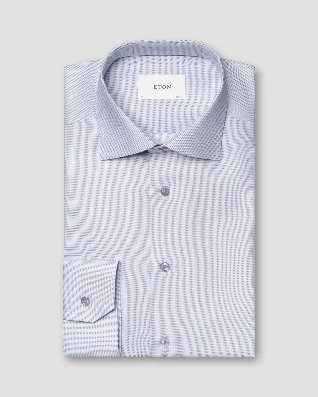 ETON Semi Solid Dobby Shirt Purple