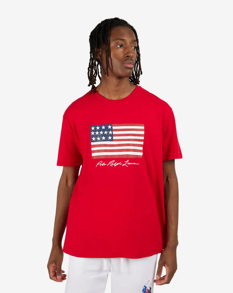 Polo Ralph Lauren Ss American Flag Graphic Tee-New With Tags