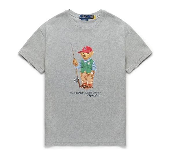 Polo Ralph Lauren Ss Fishing Bear Tee Andover Grey