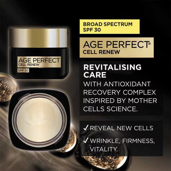 L'Oreal Paris Age Perfect Cell Renewal Anti-Aging Day Moisturizer - SPF 30 - 1.7oz (Recommended Age 50+)
