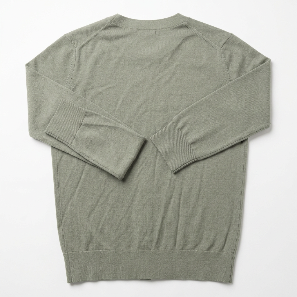 Professional smoothed back-view shirt photo on white