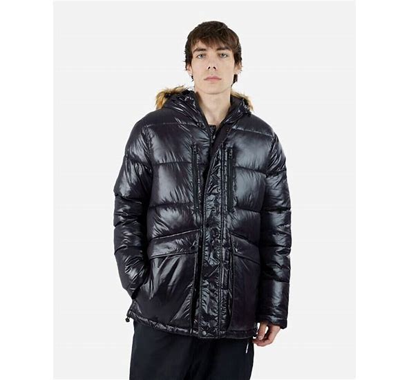 Fur Hood Puffer Jacket - Black- NWT