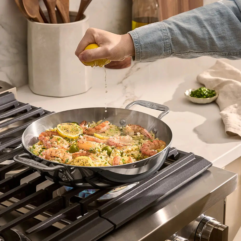 D3 Stainless 3-ply Bonded Cookware, All Purpose Pan with lid, 11 inch