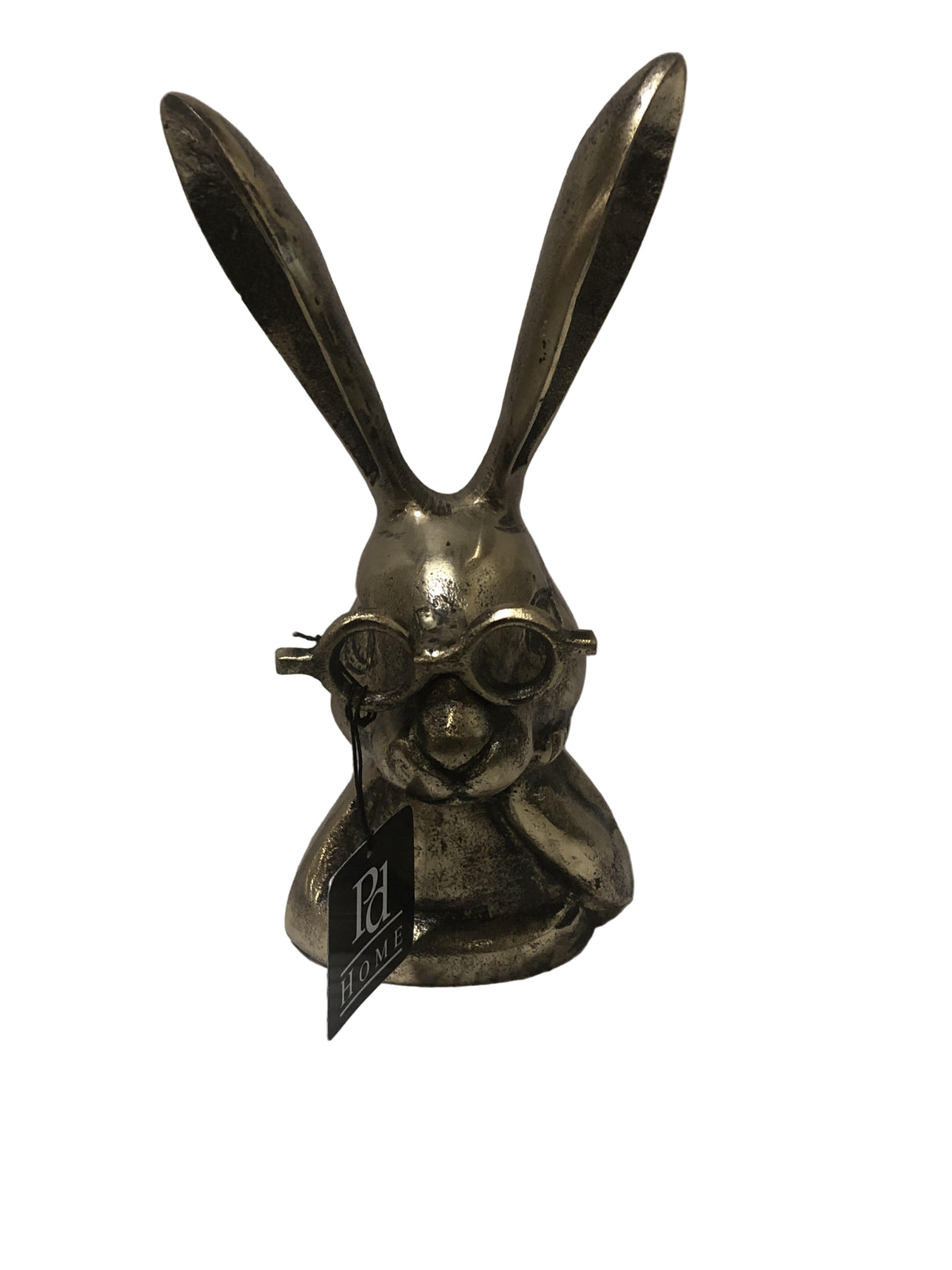 Studious Brass Rabbit Statue
