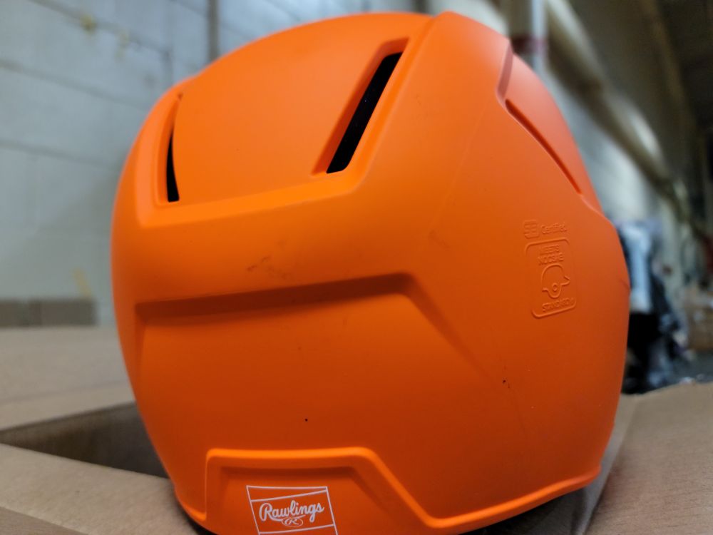 RAWLINGS - CoolFlo MAX Youth Softball Batting Helmet with Face Guard - Medium/Large - Neon Orange