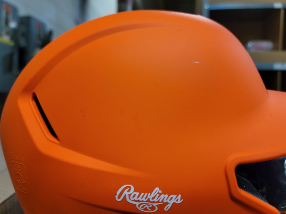 RAWLINGS - CoolFlo MAX Youth Softball Batting Helmet with Face Guard - Medium/Large - Neon Orange