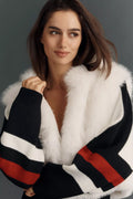 By Anthropologie Daily Practice The Switch Back Fuzzy Knit Cardigan Sweater- LG