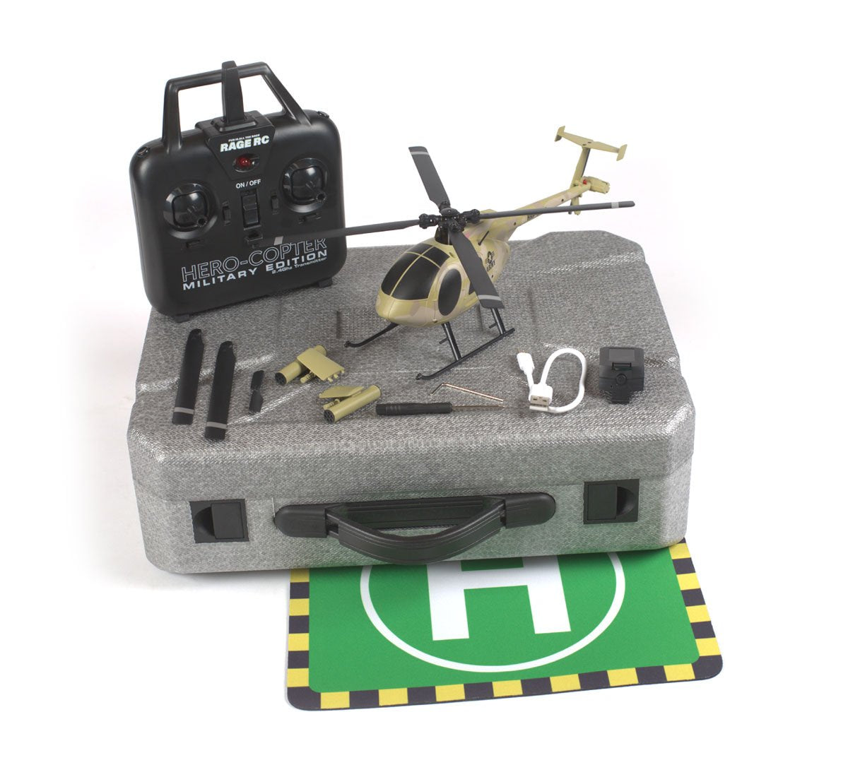 Army Hero-Copter, Military 4-Blade RTF RC Helicopter